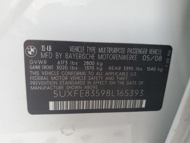 Photo 10 from auction – 2008 BMW X5 with VIN 5UXFE83598L165393