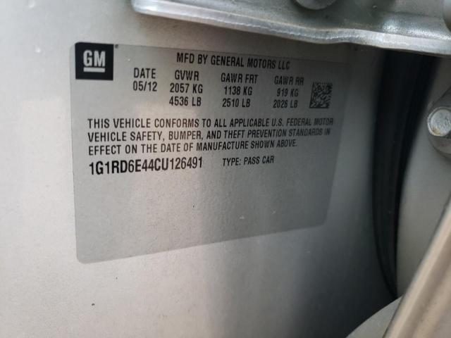 Photo 10 from auction – 2012 CHEVROLET VOLT with VIN 1G1RD6E44CU126491