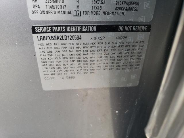 Photo 10 from auction – 2020 BUICK ENVISION P with VIN LRBFXBSA2LD120594