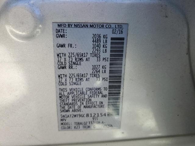 Photo 10 from auction – 2016 NISSAN ROGUE S with VIN 5N1AT2MT9GC812154