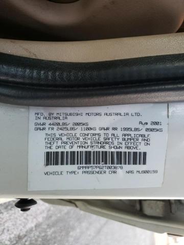 Photo 10 from auction – 2002 MITSUBISHI DIAMANTE E with VIN 6MMAP57P62T003878
