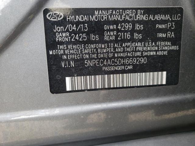 Photo 10 from auction – 2013 HYUNDAI SONATA SE with VIN 5NPEC4AC5DH669290