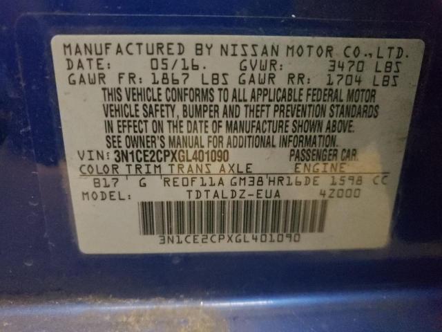 Photo 10 from auction – 2016 NISSAN VERSA NOTE with VIN 3N1CE2CPXGL401090