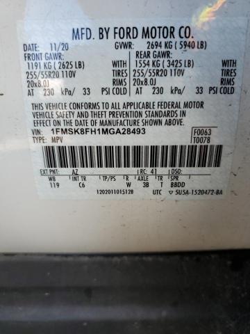 Photo 10 from auction – 2021 FORD EXPLORER L with VIN 1FMSK8FH1MGA28493
