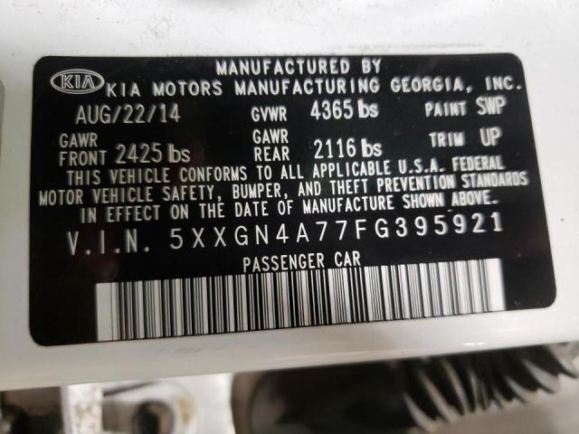 Photo 10 from auction – 2015 KIA OPTIMA EX with VIN 5XXGN4A77FG395921