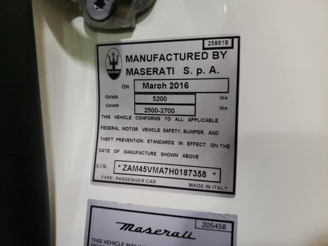 Photo 10 from auction – 2017 MASERATI GRANTURISM with VIN ZAM45VMA7H0187358