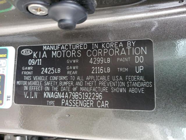 Photo 10 from auction – 2011 KIA OPTIMA EX with VIN KNAGN4A79B5192296