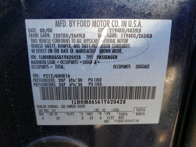 Photo 10 from auction – 2001 LINCOLN LS with VIN 1LNHM86S61Y620428