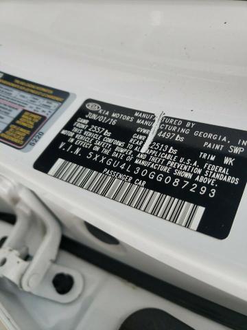 Photo 10 from auction – 2016 KIA OPTIMA EX with VIN 5XXGU4L30GG087293