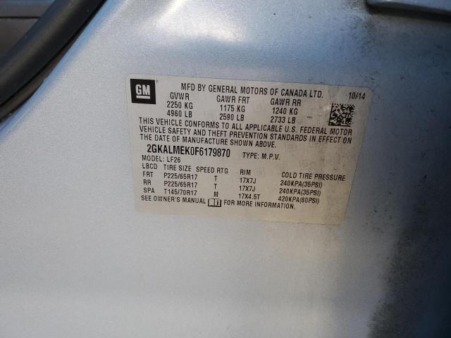 Photo 10 from auction – 2015 GMC TERRAIN SL with VIN 2GKALMEK0F6179870