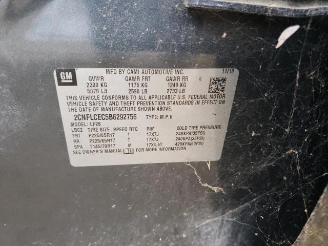Photo 10 from auction – 2011 CHEVROLET EQUINOX LS with VIN 2CNFLCEC5B6292756