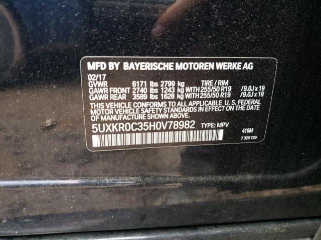 Photo 10 from auction – 2017 BMW X5 XDRIVE3 with VIN 5UXKR0C35H0V78982