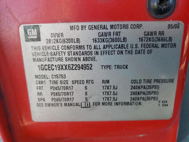 Photo 10 from auction – 2006 CHEVROLET SILVERADO with VIN 1GCEC19XX6Z294952