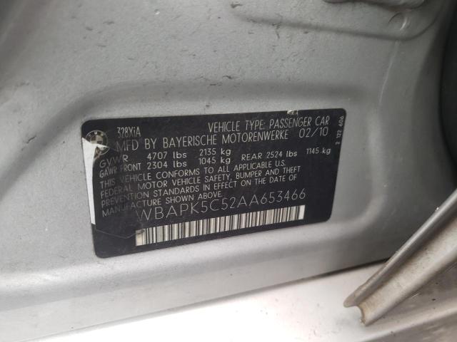 Photo 10 from auction – 2010 BMW 328 XI SUL with VIN WBAPK5C52AA653466