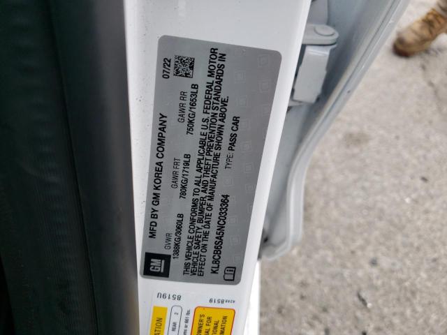 Photo 10 from auction – 2022 CHEVROLET SPARK LS with VIN KL8CB6SA5NC033364