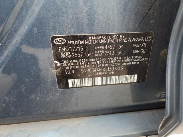 Photo 10 from auction – 2016 HYUNDAI SONATA SPO with VIN 5NPE34AF6GH397816