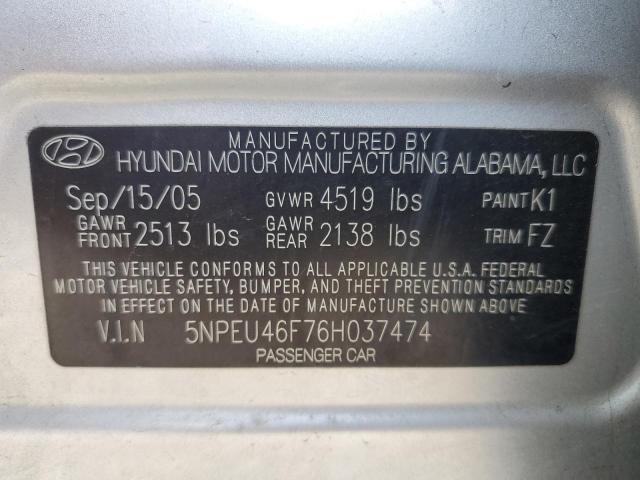 Photo 10 from auction – 2006 HYUNDAI SONATA GLS with VIN 5NPEU46F76H037474