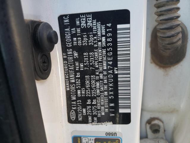 Photo 10 from auction – 2014 KIA SORENTO with VIN 5XYKUDA74EG538914