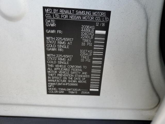 Photo 10 from auction – 2017 NISSAN ROGUE S with VIN KNMAT2MT4HP538666