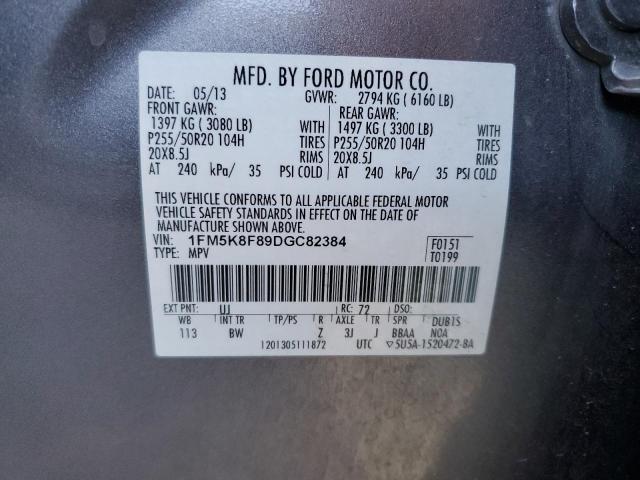 Photo 10 from auction – 2013 FORD EXPLORER L with VIN 1FM5K8F89DGC82384