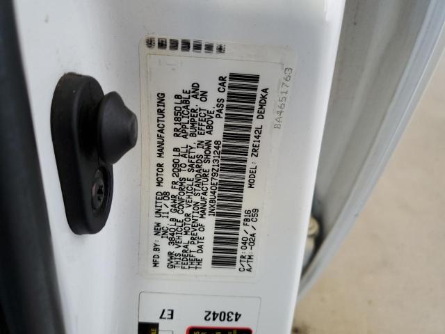 Photo 10 from auction – 2009 TOYOTA COROLLA BA with VIN 1NXBU40E79Z131248