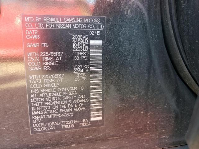 Photo 10 from auction – 2015 NISSAN ROGUE S with VIN KNMAT2MT1FP540873