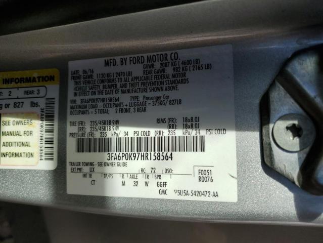 Photo 10 from auction – 2017 FORD FUSION TIT with VIN 3FA6P0K97HR158564