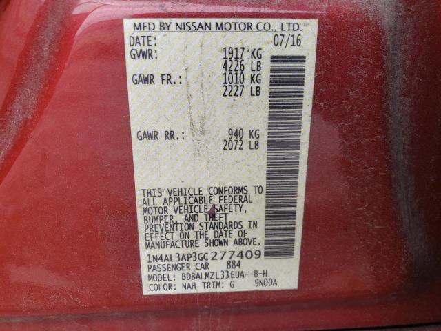 Photo 10 from auction – 2016 NISSAN ALTIMA 2.5 with VIN 1N4AL3AP3GC277409