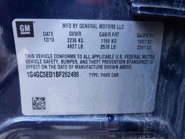 Photo 10 from auction – 2011 BUICK LACROSSE C with VIN 1G4GC5ED1BF262488