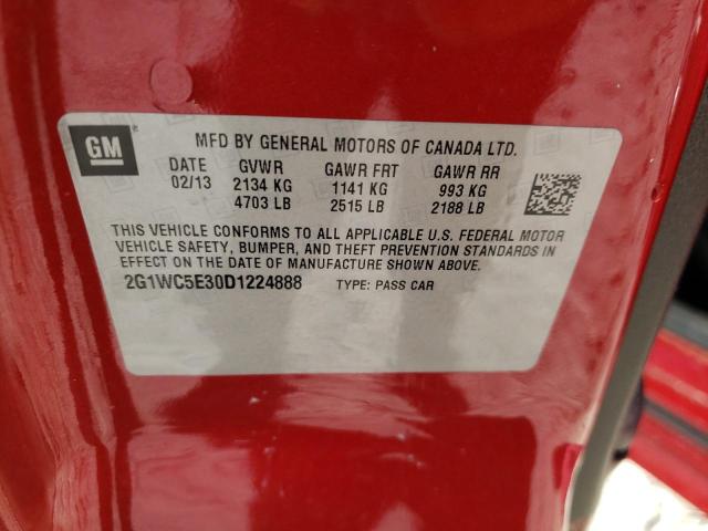 Photo 10 from auction – 2013 CHEVROLET IMPALA LTZ with VIN 2G1WC5E30D1224888