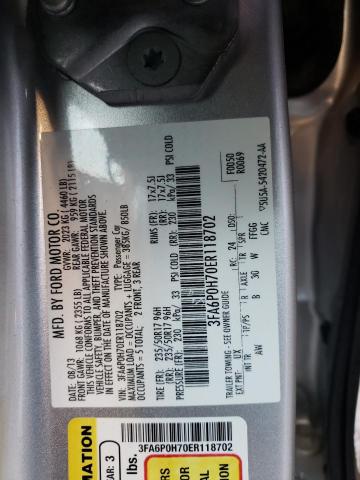 Photo 10 from auction – 2014 FORD FUSION SE with VIN 3FA6P0H70ER118702