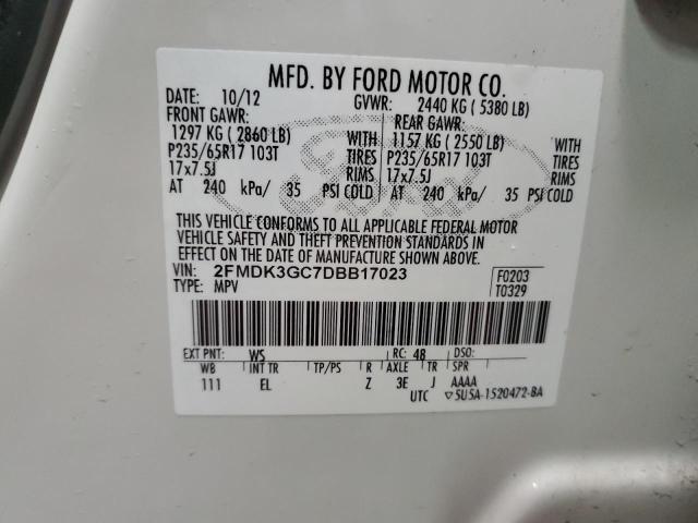 Photo 10 from auction – 2013 FORD EDGE SE with VIN 2FMDK3GC7DBB17023