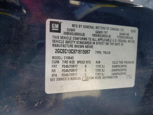 Photo 10 from auction – 2007 CHEVROLET SILVERADO with VIN 2GCEC13C971613967