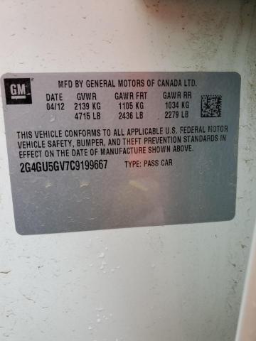 Photo 10 from auction – 2012 BUICK REGAL PREM with VIN 2G4GU5GV7C9199667