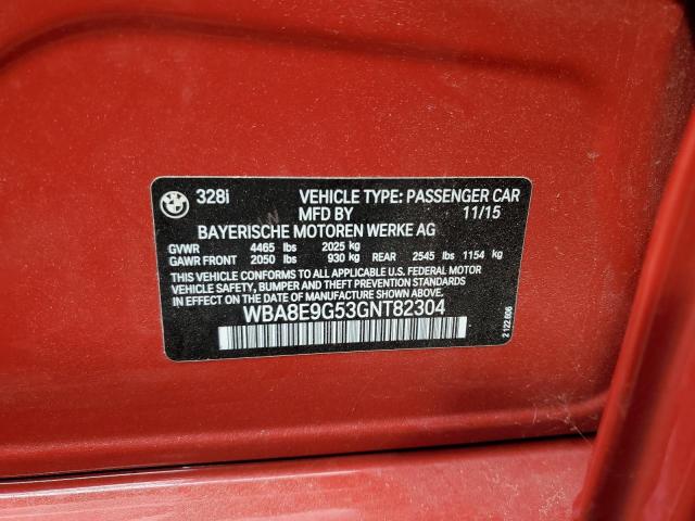 Photo 10 from auction – 2016 BMW 328 I SULE with VIN WBA8E9G53GNT82304