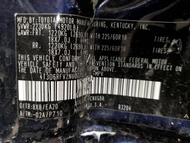 Photo 10 from auction – 2022 TOYOTA RAV4 LIMIT with VIN 4T3D6RFV2NU072554
