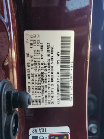 Photo 10 from auction – 2014 HONDA CR-V EXL with VIN 5J6RM3H75EL015740