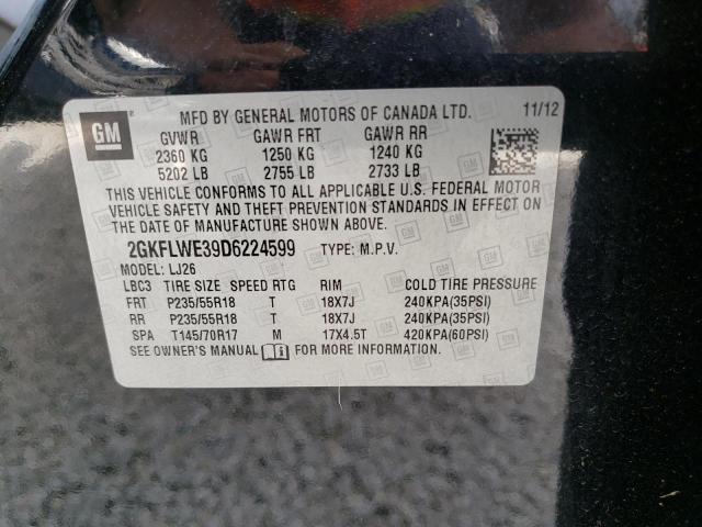 Фото 10 с аукциона – 2013 GMC TERRAIN SL с VIN 2GKFLWE39D6224599