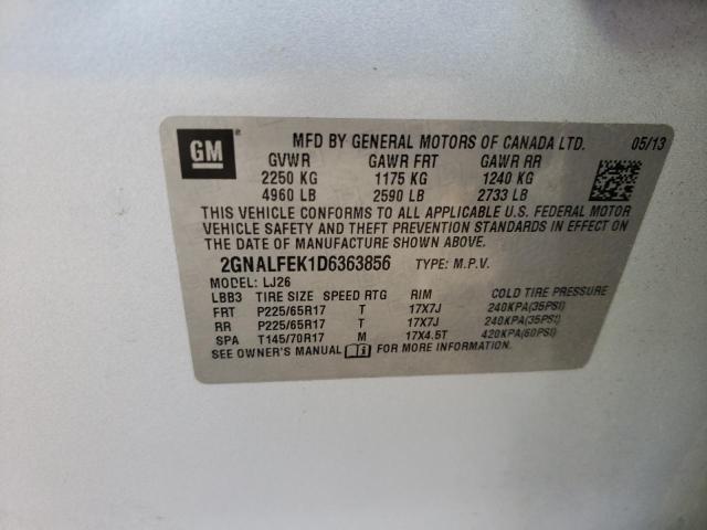 Foto 10 de la subasta – 2013 CHEVROLET EQUINOX LT con VIN 2GNALFEK1D6363856