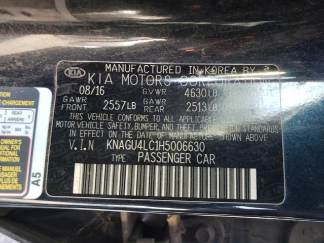 Photo 10 from auction – 2017 KIA OPTIMA HYB with VIN KNAGU4LC1H5006630