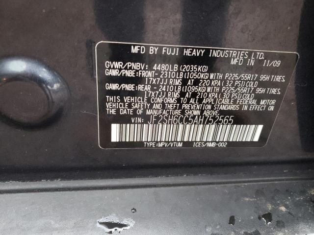Фото 10 с аукциона – 2010 SUBARU FORESTER X с VIN JF2SH6CC5AH752565