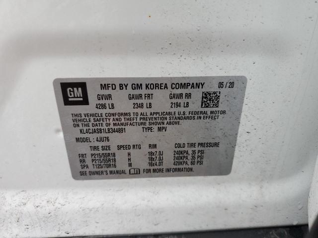 Photo 10 from auction – 2020 BUICK ENCORE PRE with VIN KL4CJASB1LB344891