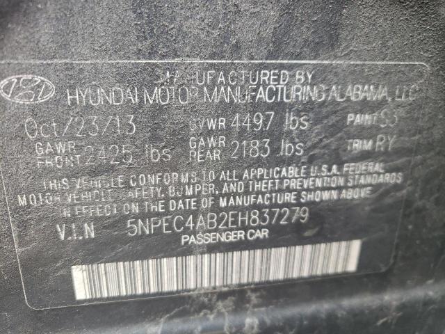 Photo 10 from auction – 2014 HYUNDAI SONATA SE with VIN 5NPEC4AB2EH837279