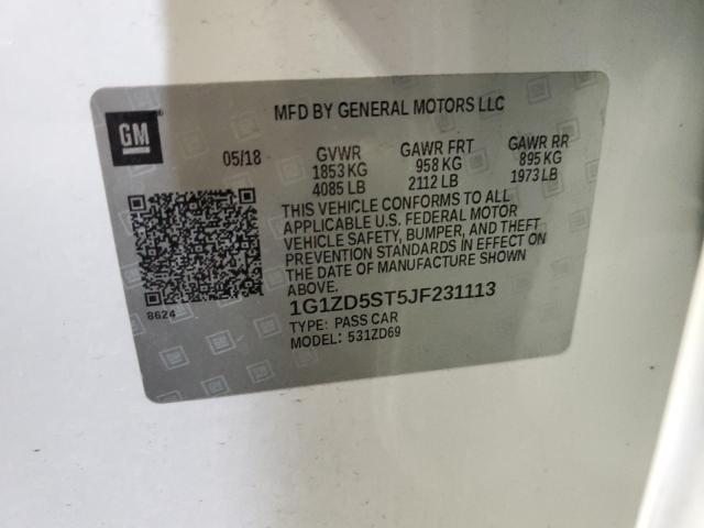 Photo 10 from auction – 2018 CHEVROLET MALIBU LT with VIN 1G1ZD5ST5JF231113