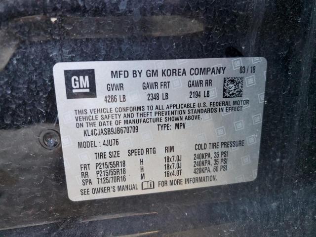 Photo 10 from auction – 2018 BUICK ENCORE PRE with VIN KL4CJASB9JB670709