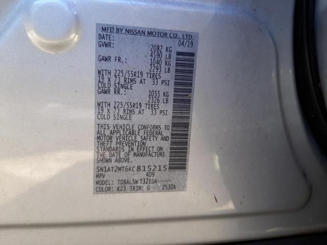 Photo 10 from auction – 2019 NISSAN ROGUE S with VIN 5N1AT2MT6KC815215