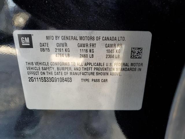Photo 10 from auction – 2016 CHEVROLET IMPALA LT with VIN 2G1115S33G9108403