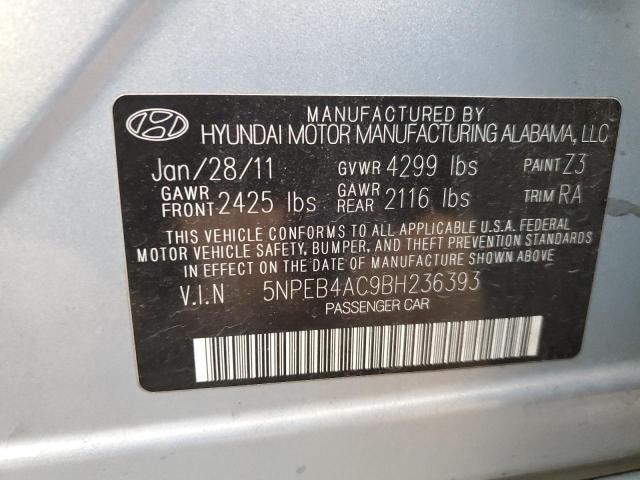 Photo 10 from auction – 2011 HYUNDAI SONATA GLS with VIN 5NPEB4AC9BH236393