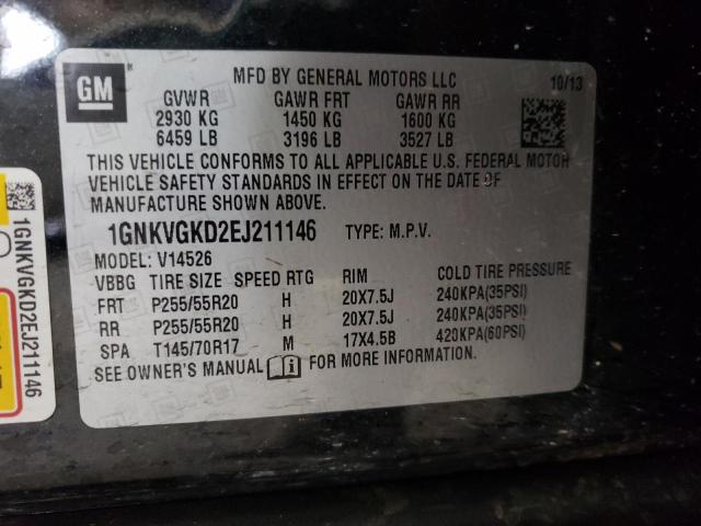Photo 10 from auction – 2014 CHEVROLET TRAVERSE L with VIN 1GNKVGKD2EJ211146