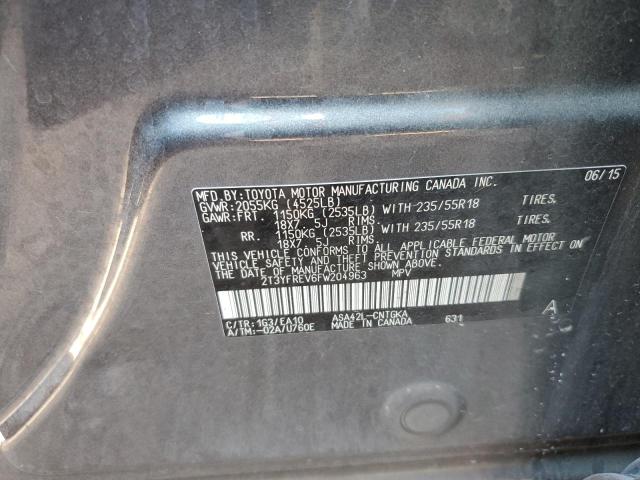Photo 10 from auction – 2015 TOYOTA RAV4 LIMIT with VIN 2T3YFREV6FW204963